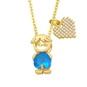 Minimalist couple zircon boy and heart